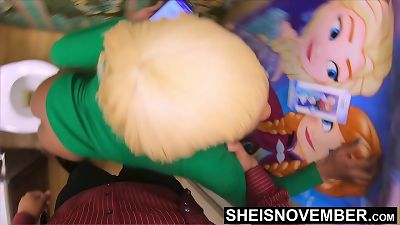 Get Off This Toilet & Give Step Dad Some Pussy Brat, Innocent Step Daughter Msnovember Forced To Obey Her Aggressive Step Dad Who Wants Some Ass, Savage Hardcore Standing Sex On Sheisnovember