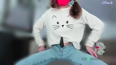 thin teen screw black wand pillow rail real cum cowgirl