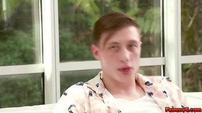 Stepson Cole Church is astonished to catch his warm stepmom Jessica Ryan masturbating and talking dirty on the phone with his dad.